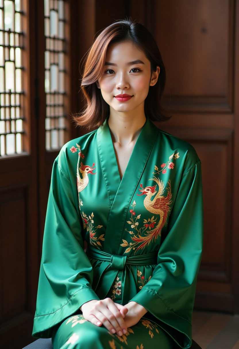 山川远景与侠客剪影